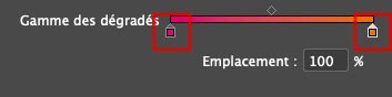 Indesign gamme des dégradés
