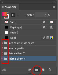 Indesign Groupes de couleurs